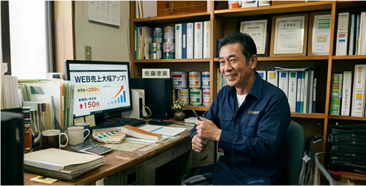 明るい顔の社長