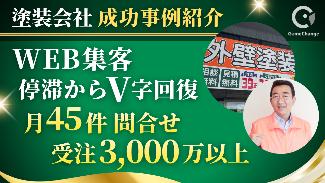 【クリーンペイント様】WEB集客で月45件・受注3,000万円超を実現した成功事例