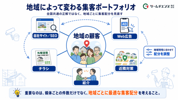 地域によって変わる集客ポートフォリオ