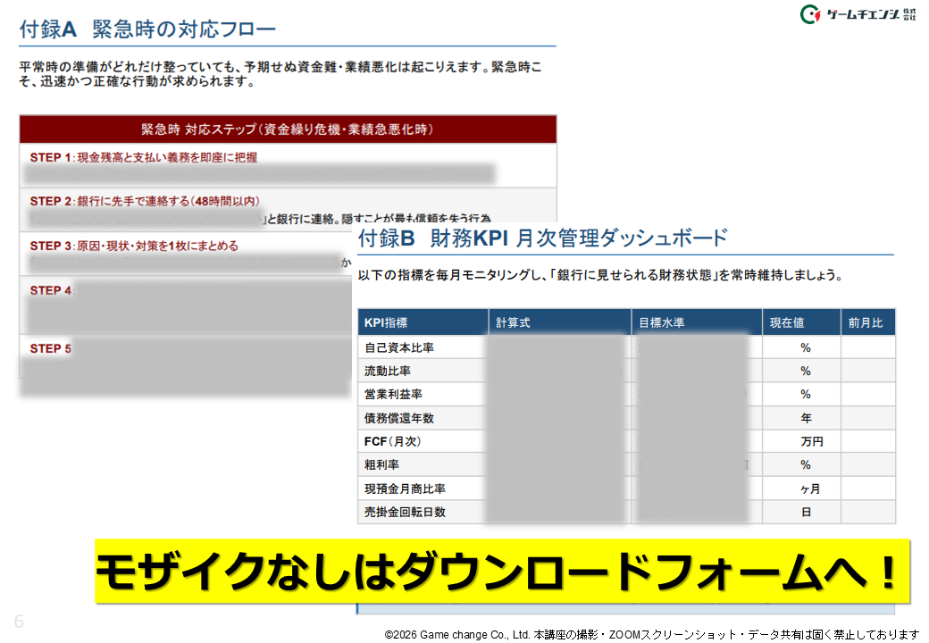財務戦略 実行アクションプラン 一部抜粋