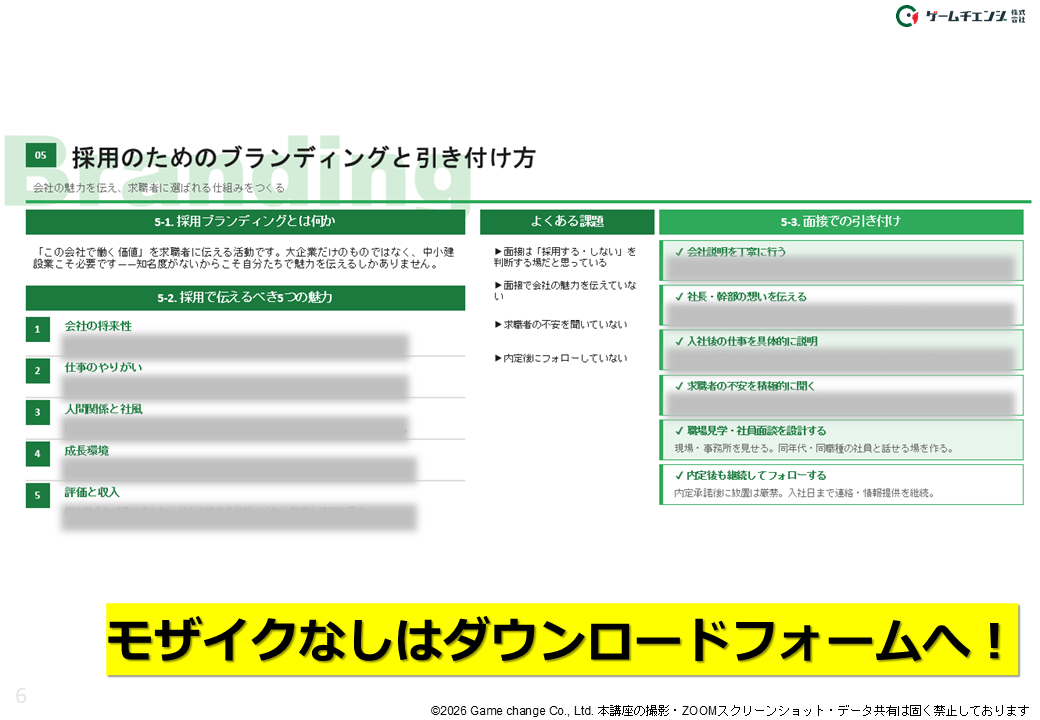 建設業でもラクラク採用レポート一部抜粋