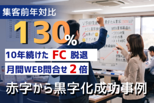 10年続けたFCを脱退。集客130％・黒字化を実現した再成長事例