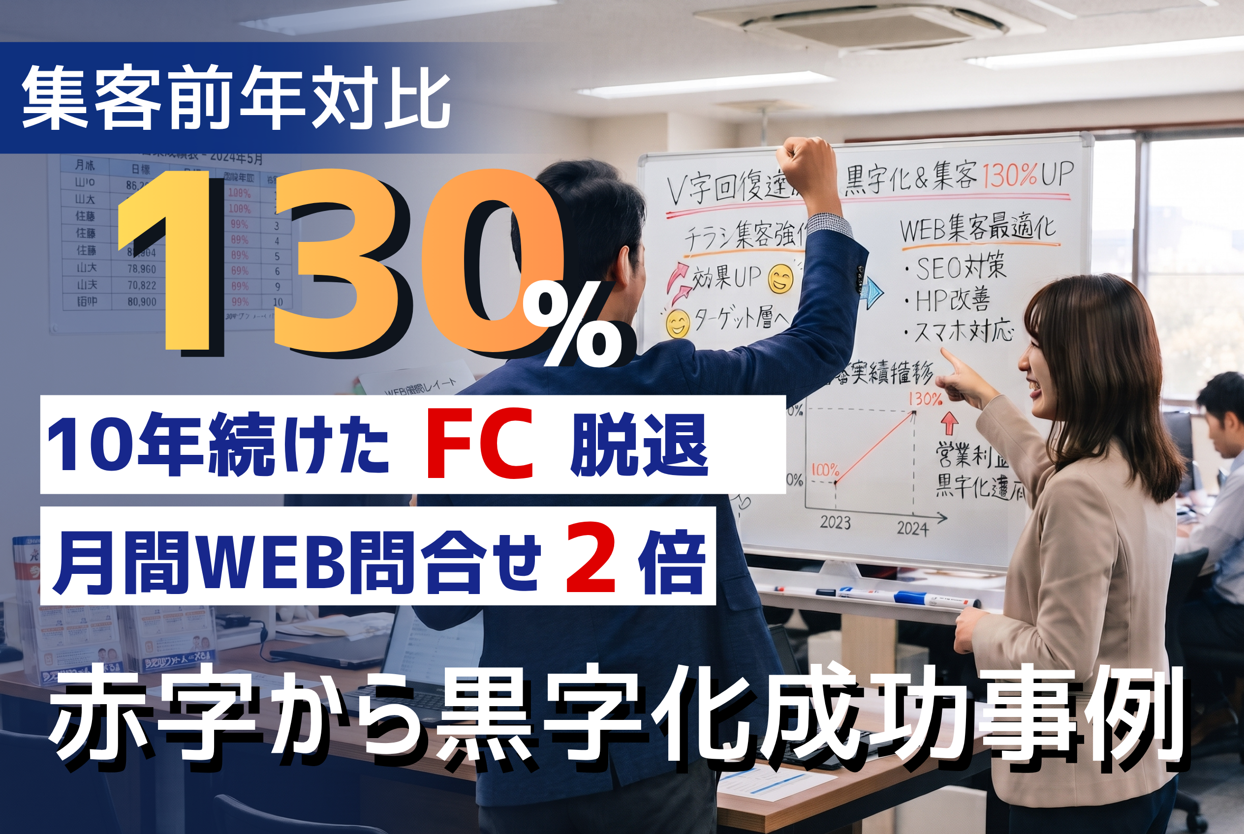 10年続けたFCを脱退。集客130％・黒字化を実現した再成長事例