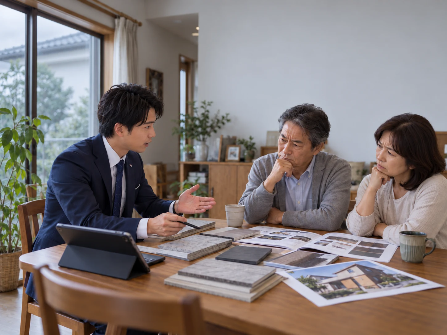 営業担当者が商談する様子