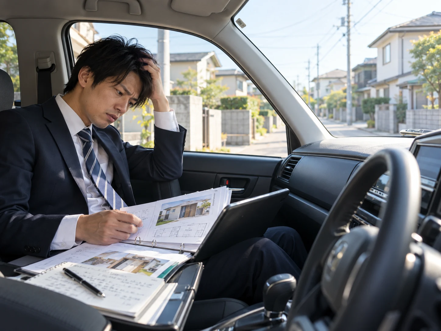 営業担当者が悩む様子